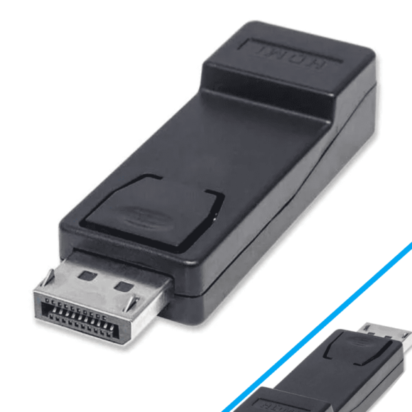 Manhattan 151993 - Adaptador Displayport A Hdmi Pasivo/ Conectores Displayport Macho / Hdmi Hembra/ Soporta Aplicaciones De Gran Ancho De Banda Hasta 10.8 Gbps/ Resoluciones De Hasta 1920X1200@60Hz/