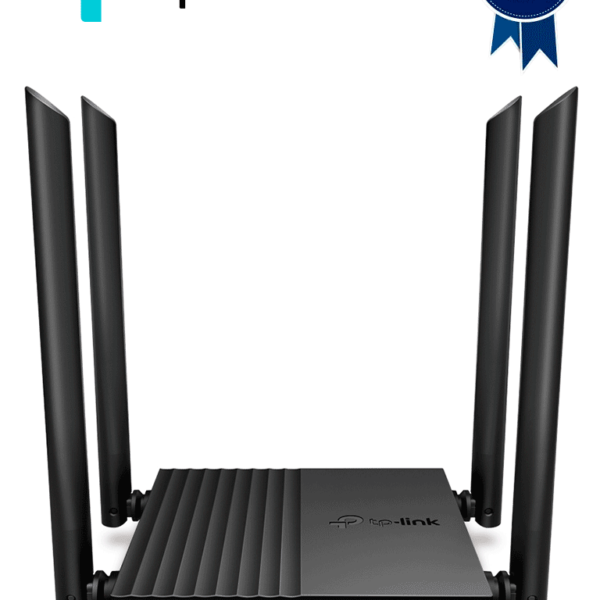 Tp-Link Archer C64 - Ruteador Wifi Ac 1267Mbps Con 1 Puerto Wan Y 4 Puertos Lan Rj45 Gigabit Ethernet, Mu-Mimo, 4 Antenas Fijas, En Modos De Enrutador Y Punto De Acceso, Con Beamforming.#Dl79
