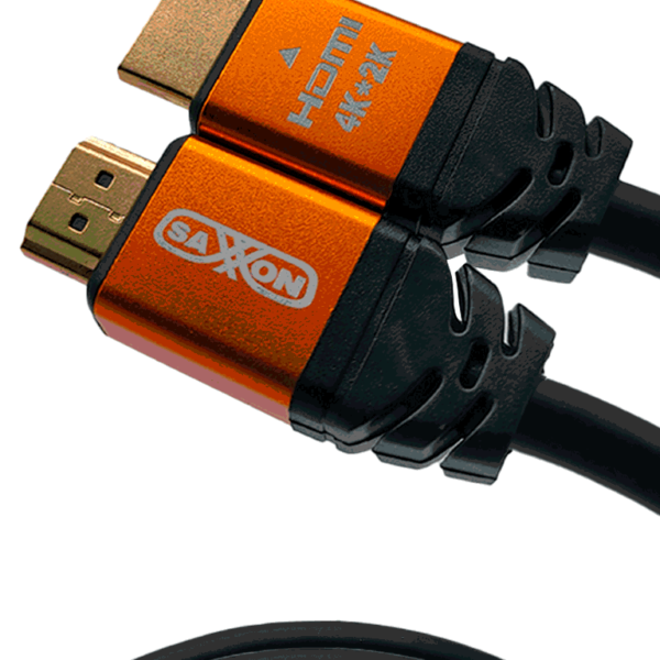 Saxxon Sx150Hdc - Cable Hdmi De 15 Metros De Alta Velocidad / Versión 2.0 / Resolución 4K / Canal De Retorno De Audio (Arc) / Video 3D / Blindado Para Reducir Interferencias / Chapado En Oro / Alta Resistencia Y Durabilidad.