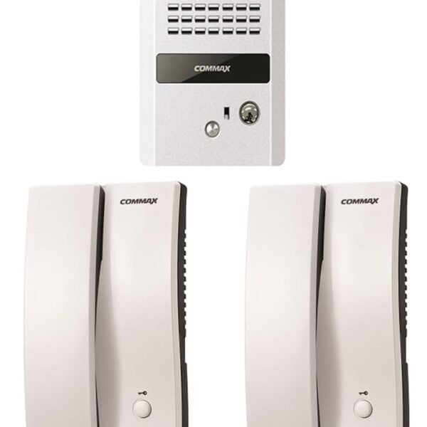 Commax Dp2Sdr2Gnpack - Paquete De Audioportero Frente De Calle Con 2 Equipos De Interfon Con Conexión Directa A 110V Y Apertura De Puerta