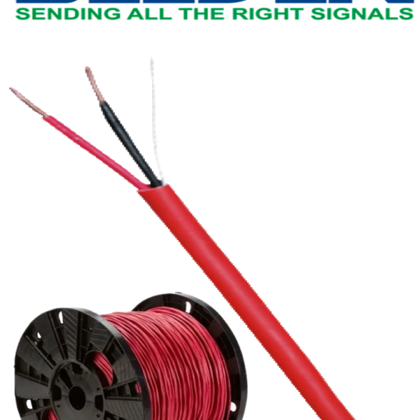Belden 5320Ul0021000 - Bobina De Cable Para Sistemas De Deteccion De Incendio / 2 Conductores / Calibre 18 / Sin Blindar / Rojo / 305 Mts