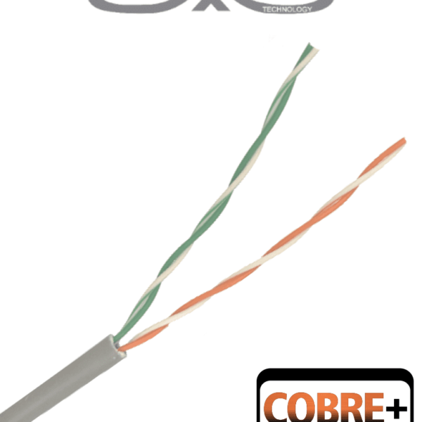 Saxxon Ocat3Cca - Bobina De Cable Utp Cat3/ 305 Metros/ Cca/ Color Gris/ Uso Interior/ 2 Pares/ Para Usos Multiples/