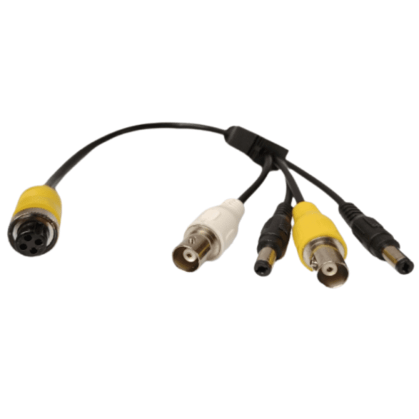 Dahua Mc-Am4-Bncfx2Dc5.5Mx2 - Cable Adaptador Con Conector Tipo Aviación A Bnc/ Para Conectar Cámaras Con Conector Bnc A Xvrs Dahua/