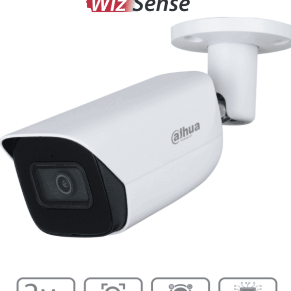 Dahua Ipc-Hfw3241E-S-S2 - Cámara Ip Bullet De 2 Mp/ Wizsense/ Con Ia/ Lente De 2.8 Mm/ 107° De Apertura/ Micrófono Integrado/ Ir De 50 M / Smd 4.0 / Ai Ssa / Quick Pick/ Ranura Microsd/ Wdr Real De 120 Db / Poe / Ip67 /