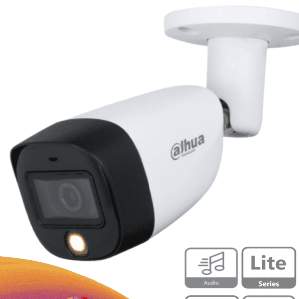 Dahua Hac-Hfw1209Cmn-A-Led - Camara Bullet Full Color 1080P/ Lente De 2.8 Mm/ Micrófono Integrado/ 108 Grados De Apertura/ Metalica/ Wdr Digital/ 20 Metros De Iluminacion/ Ip67/ Soporta Cvi/Cvbs/Ahd/Tvi/