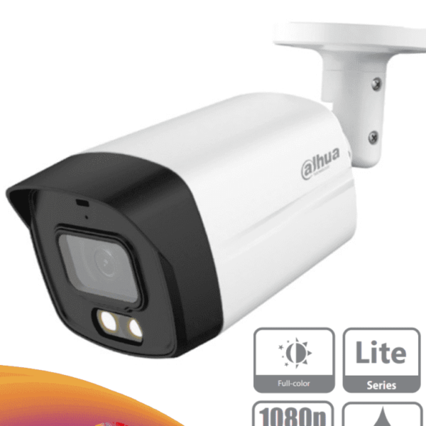Dahua Hac-Hfw1209Tlmn-Led - Camara Bullet Full Color De 2 Megapixeles/ 1080P/ Lente De 2.8Mm/ 108 Grados De Apertura/ 40 Metros De Iluminación/ Dwdr/ Ip67/ Metal+Policarbonato/ Soporta: Cvi/Cvbs/Ahd/Tvi/ #Ingdahua #Dahoct