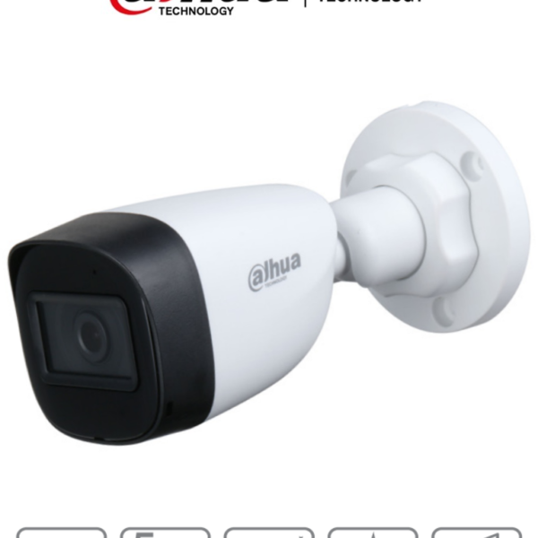 Dahua Hac-Hfw1500Cn-A - Camara Bullet De 5 Megapixeles/ Microfono Integrado/ Lente De 2.8Mm/ 111 Grados De Apertura/ Ir De 30 Mts/ Starlight/ Ip67/ Cvi/Cvbs/Ahd/Tvi/