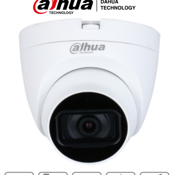 Dahua Hac-Hdw1500Tlqn-A - Cámara Domo De 5 Mp Con Micrófono Integrado Y Lente De 2.8 Mm. Ofrece Iluminación Ir Hasta 30 Metros, Tecnología Starlight Y Es Resistente Al Agua Con Clasificación Ip67. Compatible Con Cvi, Cvbs, Ahd Y Tvi #Hdcvi9.0 #5Mp