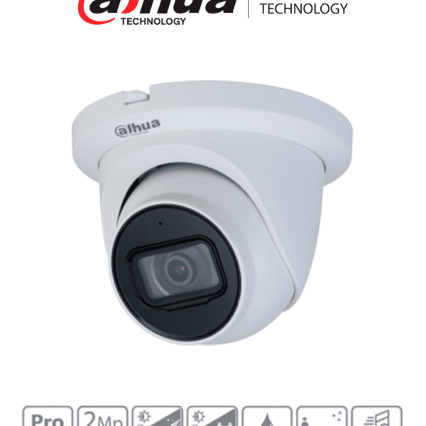Dahua Dh-Hac-Hdw2241Tmqn-A - Cámara Domo De 2 Megapixeles/ Super Adapt/ Lente De 2.8 Mm/ 109 Grados De Apertura/ Wdr De 130 Db/ Ir De 60 Mts/ Micrófono Integrado Embebido/ Ip67/ Instalación Rápida/ #Prohdcvi