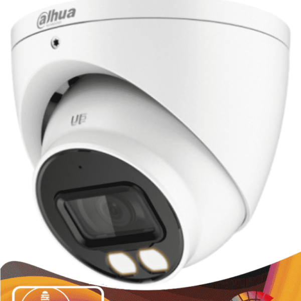 Dahua Hac-Hdw1200T-Il-A - Camara Domo De 2 Megapixeles/ Iluminador Dual Inteligente + Full Color/ Lente De 2.8 Mm/ 102 Grados De Apertura/ Microfono Integrado/ 40 Metros De Iluminacion Ir Y Visible/ Dwdr/ Ip67/ Super Adapt/