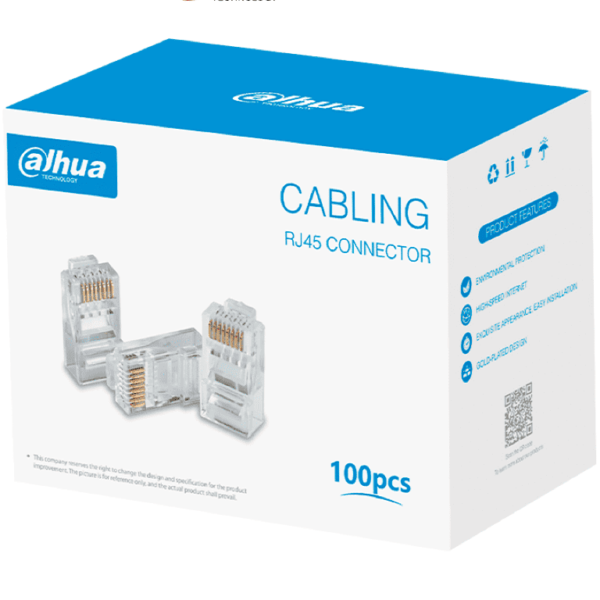 Dahua Dh-Pfm976-531 - Caja Con 100 Plugs Rj45 Cat5E/ Chapado De Oro De 15 U"/ Clasificación De Resistencia Al Fuego Ul94V-2/ #Lonuevo #Coneen