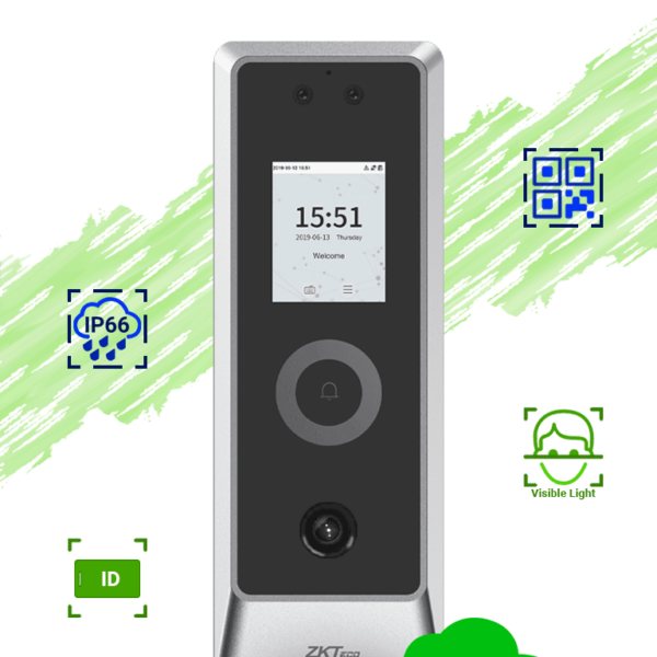 Zkteco Promaqr - Control De Acceso Facial / Qr / Exterior Ip66 / Ik07 / 30,000 Rostros / 50,000 Tarjetas 125 Khz #Bsep #Viva #Mci2