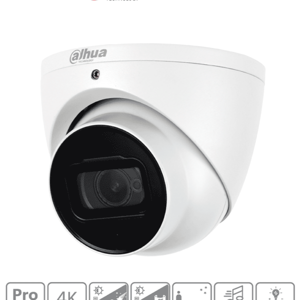 Dahua Hdw2802T-A -Cámara Domo Eyeball 4K Starlight De 8Mp, Lente De 2.8 Mm, Ir De 50M, Wdr Real 120 Db, Ip67. Ideal Para Vigilancia En Alta Resolución Con Excelente Rendimiento En Condiciones De Poca Luz Y Protección Robusta Contra El Clima #Mci2 #Mcc