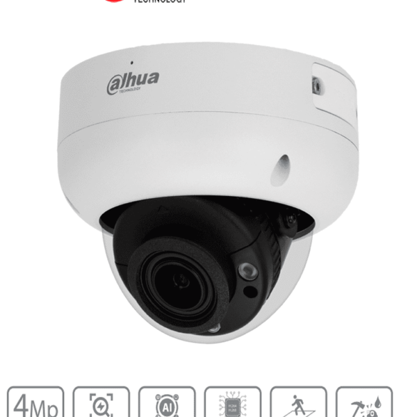 Dahua Dh-Ipc-Hdbw3441R-Zas-S2 Cámara Ip Domo De 4 Mp /Wizsense/ Lente Varifocal/ Ir Hasta 40 Mts / Smd 4.0/ Micrófono/ Ranura Para Micro Sd/ Poe/ Ip67/ E&S De Alarma