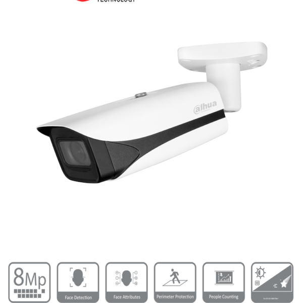 Dahua Dh-Ipc-Hfw5842E-Ze - Camara Ip Bala 4K/ Wizmind/ Lente Mot. De 2.7 A 12/ Ir De 60 Metros/ Smd 3.0/ Metadatos/ Wdr/ Ranura Para Micro Sd/ Epoe/ Ip67 /Ik10 /Smd 3./ E&A De Alarma Y Audio/ Conteo De Personas/ Detección Facial #Imd #Mci2 #Ipmc
