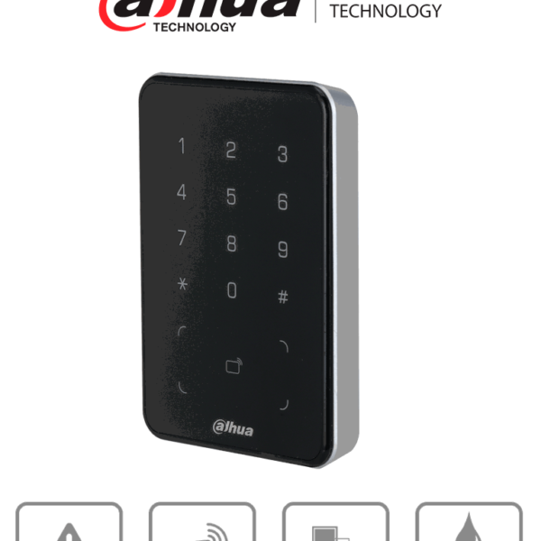 Dahua Dhi-Asr2101A - Lectora De Tarjetas Mifare Con Teclado Touch/ Para Password/ Conexión Rs-485 Y Wiegand/ Leds Rojo Y Verde/ Fondo De Luz Azul
