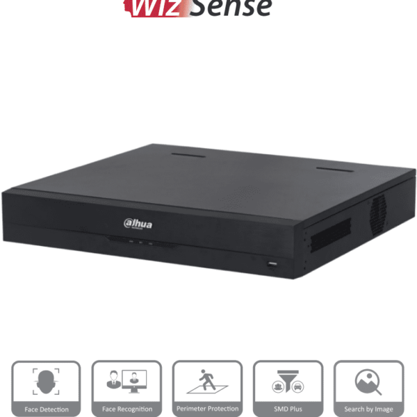 Dahua Nvr4416-16P-Ei - Nvr De 8 Mp /16 Canales Ip/ Wizsense/ 4K Con Ia/ 16 Puertos Poe Af/At/ 4 Bahias Para Discos Duros/ 1 Canal De Reconocimiento Facial Por Nvr/ 4 Ch Con Smd Plus/ Soporta Cámaras Con Ia/ 10 Bases De Datos De Rostros #Nvf #Imd