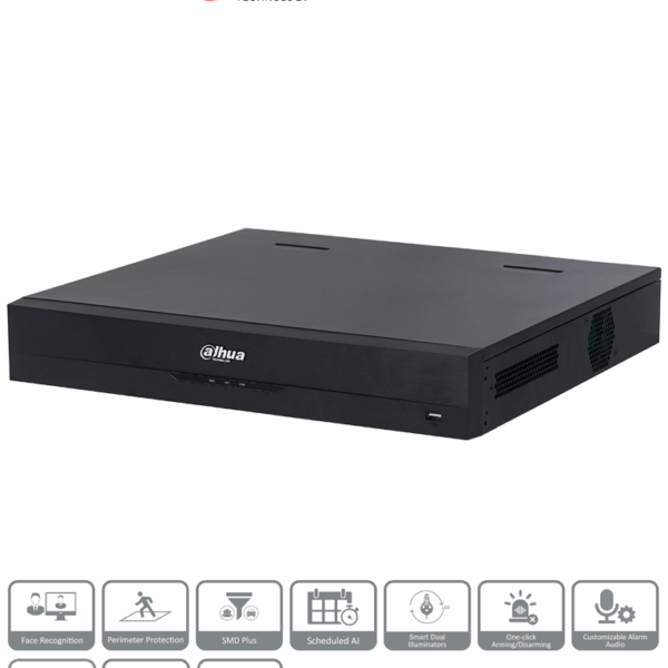 Dahua Dh-Xvr5432L-I3 - Dvr De 32 Canales 5Mp Lite Con Ia Wizsense, H.265+, 4 Bahías Para Hdd, 32 Canales Ip, 2 Canales De Reconocimiento Facial, Smd Plus, Codificación Ia, Onvif, Funciones Iot & Pos.