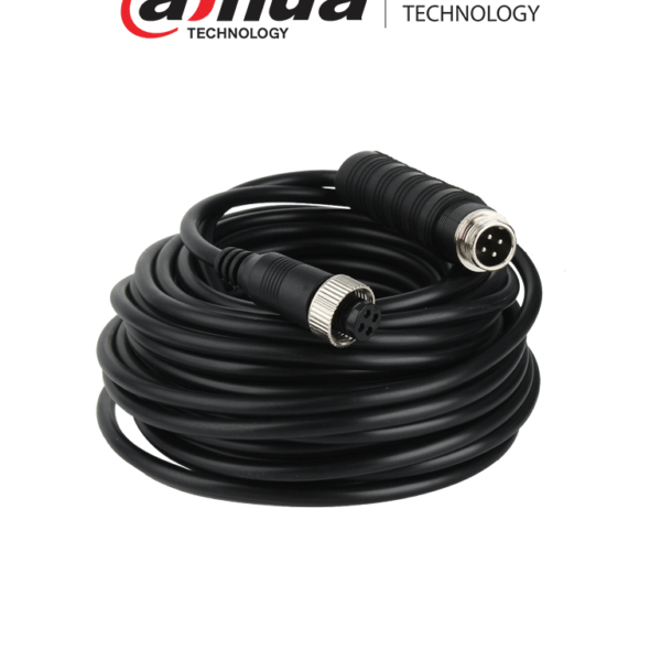 Dahua Mcnu-Gxf4-Gxm4-12 - Cable Extensor Tipo Aviación De 12 Metros/ Para Transmisión De Video Y Audio Analogico/ Conectores M12 Hembra A M12 Macho/ 4 Pines/ Especial Para Dvr Movil/