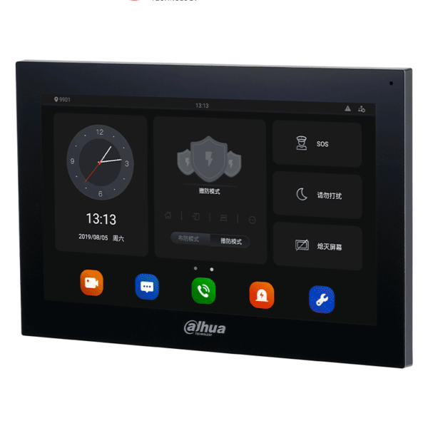Dahua Vth5341G-W - Monitor De 10" Para Videoportero O Medición De Temperatura, Con Sistema Android, Pantalla Táctil, Wifi Y Rj45, Ranura Para Microsd Y Poe Estándar. Ideal Para Medidas Covid-19 / #Vdp