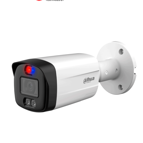 Dahua Hac-Me1809Th-A-Pv-S2 - Cámara Bullet Tioc 4K/ Disuasión Activa/ Full Color/ Estrobo Azul Y Rojo/ Lente De 3.6Mm/ Luz De 40 Mts/ Micrófono Integrado/ 1 Salida De Alarma/ Soporta: Cvi/Tvi/Ahd/ Ip67/