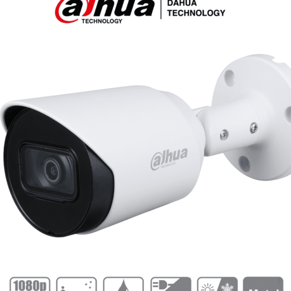 Dahua Hac-Hfw1200T-36- Camara Bullet De 2 Megapixeles/ Lente Fijo De 3.6Mm/ 83 Grados De Apertura/ Smart Ir 30 Metros/ Ip67/ Metalica/ Blc/ Hlc/ Dwdr/ Tvi Ahd Y Cbvs/