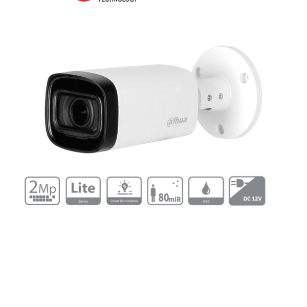 Dahua Hac-Hfw1200Rn-Z-2712-S6 - Camara Bullet De 2 Megapixeles/ 1080P/ Lente Motorizado De 2.7 A 12 Mm/ Super Adapt/ Ir De 80 Metros/ Metalica/ Ip67/ Blc/ Hlc/ Dwdr/ Soporta Cvi/Cvbs/Ahd/Tvi/ #1Cm