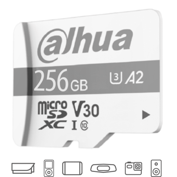 Dahua Tf-P100/256G - Dahua Memoria Micro Sd De 256 Gb Uhs-I/ C10/U3/V30/A2/ Velocidad De Lectura 100 Mb/S/ Velocidad De Escritura De 80 Mb/S/ Especializada Para Videovigilancia