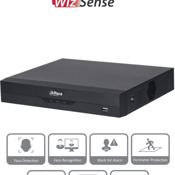 Dahua Nvr2116Hs-I2 - Nvr De 8 Megapixeles/ 4K/ 16 Canales Ip/ Wizsense/ Con Ia/ Rendimiento De 144 Mbps/ Smart H.265+/ 1 Ch De Reconocimiento Facial O 1 Canal De Protección Perimetral O 4 Canales De Smd/ 1 Puerto Sata 10 Tb/ Hdmi&Vga/ Onvif/ #Nvf