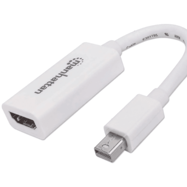 Manhattan 322461 - Adaptador Pasivo De Mini Displayport A Hdmi/ Mini Displayport Macho A Hdmi Hembra/ Soporta Una Resolución De 1080P@60Hz/ Soporta Audio Sin Compresión/