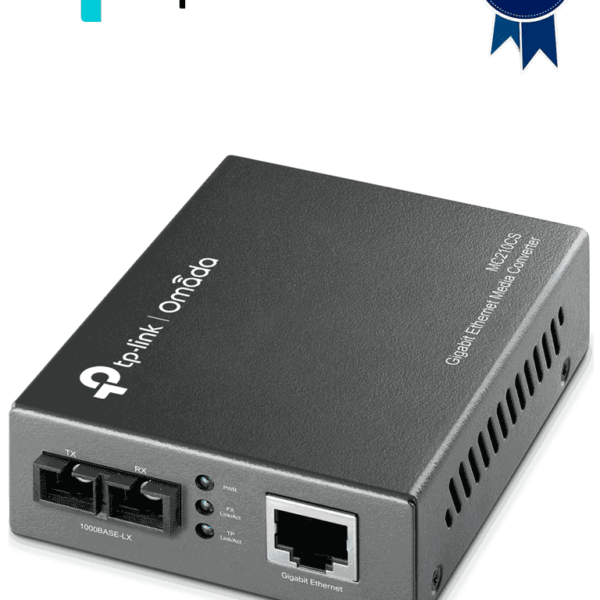 Tp-Link Mc210Cs - Convertidor De Fibra Óptica Monomodo Con 1 Puerto Rj45 10/100/1000 Mbps Y Puerto De Fibra Óptica Sc 1000 Mbps. Alcance De Hasta 20 Km. Plug And Play. #Mci2
