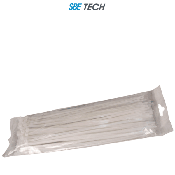 Sbetech Cn36X200 - Cincho Sujetacable 3.6X200 Mm Color Blanco, 100 Piezas, Nylo