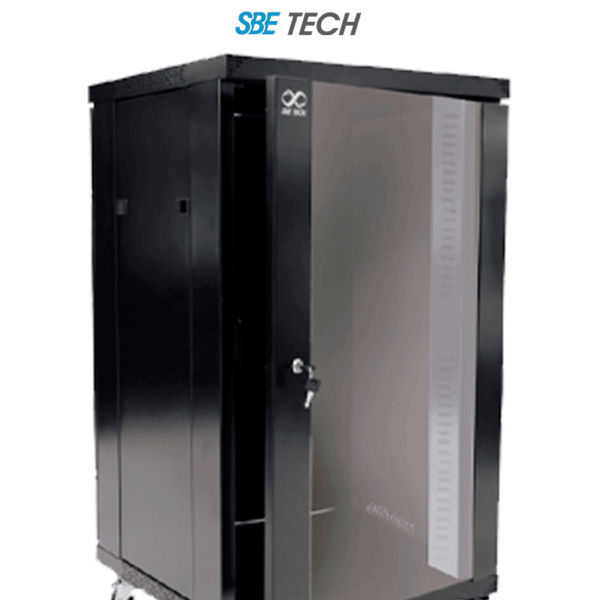 Sbetech Gnl20Urp600Pc - Gabinete De Piso De 20Ur De Alto Con Puerta De Cristal