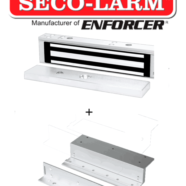 Seco-Larm E941Sa600 - Electroiman De 600Lb + Soporte En "Z" Y En "L"