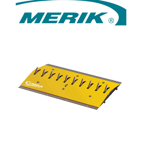 Merik 12300Py - Cobra Sección De Picos Poncha Llantas De Montaje En Superficie / Tramo De 91Cm / Color Amarillo / No Incluye Biseles Laterales