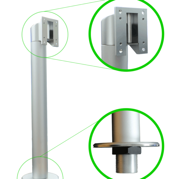 Zkteco Kjz03 - Soporte De Fijación Para Equipos Visible Light / Linea Speedfacev5L, Profacex Y Facedepot7Bl / Acero Inoxidable / Compatible Con Nuevos Pedestales Fmb03 Y Fmb01