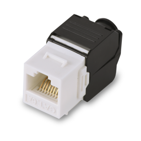 Saxxon M242C6 - Modulo Jack Keystone Rj45 / Armado Sin Herramienta / 8 Hilos / Cat 6 / Compatible Con Calibres Awg 22-26 / Color Blanco