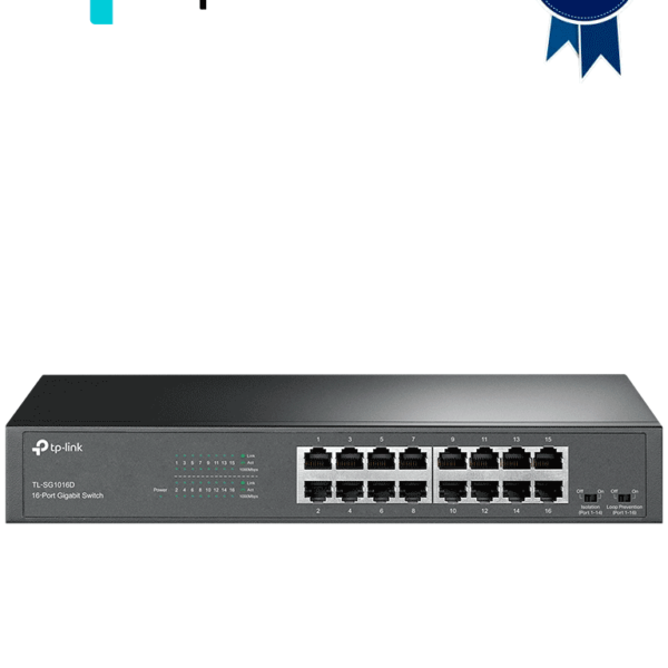 Tp-Link Tl-Sg1016D - Switch Gigabit No Administrable De 16 Puertos 10/100/1000 Mbps Para Escritorio/Rack.