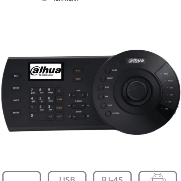 Dahua Nkb1000-E - Teclado Controlador Ip Con Joystick Para Ptzs Analogicas E Ip/ Control De Dvrs Y Nvrs/ Pantalla Lcd/ Rj-45/ Rs232/ Pelco D & P/ #Proaccesorios