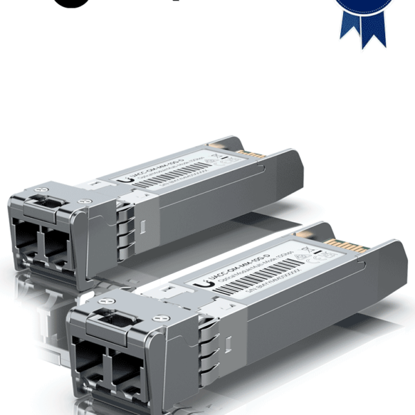 Ubiquiti Uacc-Om-Mm-10G-D-2 - Módulo Ufiber Sfp+ 10G Con Transceptor Minigbic Multimodo De 10 Gbps, Alcance De Conexión De 300M, Conectores Lc. Paquete De 2 Piezas.
