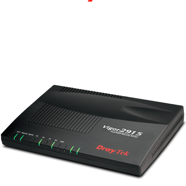 Draytek Vigor2915 - Ruteador Multi-Wan Balanceador De Cargas, 2 Puertos Wan Gigabit Rj45, Hasta 4 Puertos Lan Gigabit, Soporta Hasta 16 Túneles Vpn, Filtrado De Contenido Web, Ideal Para Pymes