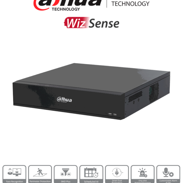 Dahua Dh-Xvr7816S-4K-I3 -Dvr De 16 Canales 4K/ Wizsense/ H.265+/ 8 Bahías De Discos Duros/ +16 Canales Ip/ 6 Canales Con Reconocimiento Facial/ Smd Plus/ Codificación Ia/ Iot & Pos/ #Xvrpro/