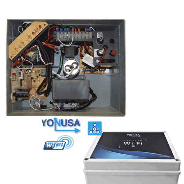 Yonusa Ey10000127Afwifi - Paquete De Energizador De Alta Frecuencia Antiplantas De 10000V Y Modulo Wifi Para Control Desde App