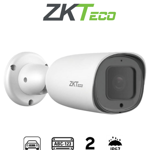 Zkteco Bl852Q38Alp - Cámara Ip Bullet Para Reconocimiento De Placas / Software Lpr Integrado / Lente Motorizado / Resolución 2Mp / Poe / Ip67 / Audio / Alarma / Ranura Para Tarjeta Sd