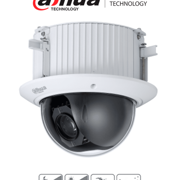 Dahua Dh-Sd52C225-Hc-La - Cámara Domo Ptz De 2 Megapíxeles/ 1080P/ 25X De Zoom Óptico/ Montaje En Plafón O Techo Falso/ Wdr Real 120Db/ Starlight/ Antivandálicaa Ik10 /
