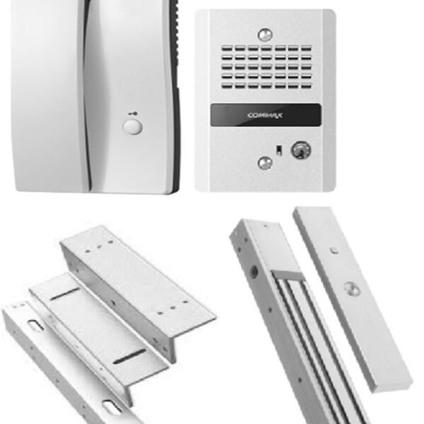 Commax Dp2Lmb1805Pak - Paquete De Audioportero Con Apertura De Puerta, Incluye Cerradura Magnética De 180 Kg O 350 Lb Y Soporte De Instalación En Zl