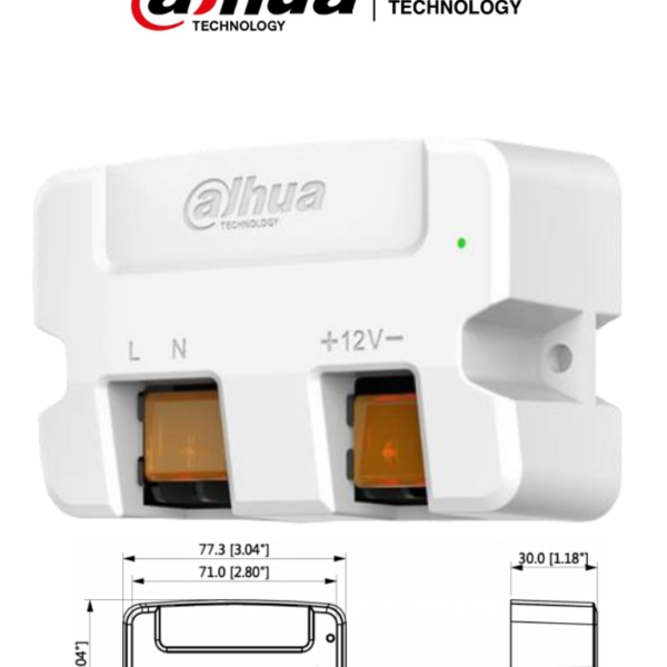 Dahua Pfm320D-015 - Fuente De Poder De 12Vcc 1.5 Amp/ Tipo Convertidor De 110 Vca A 12 Vcc 1.5A/ Led Indicador/ Facil Instalación/ Certificaciones Ce, Fcc/