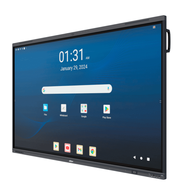 Dahua Dhi-Lph75-Mc480-U-S - Pantalla Interactiva De 75” 4K Uhd, Con Android, Cámara De 48Mp, Micrófono Y Altavoces Integrados. Ideal Para Educación Y Oficinas, Compatible Con Apps De Google Meet (Teams, Gmail, Youtube, Play Store), Teams, Zoom.