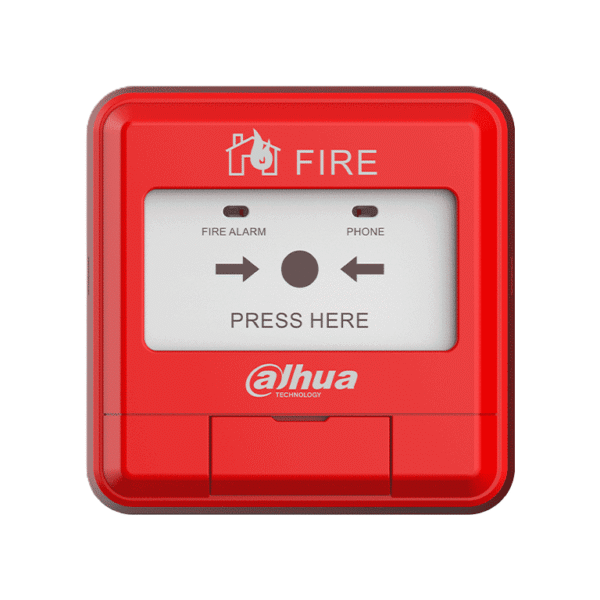 Dahua Wisualarm Hy-1200 - Estacion Manual De Alarma De Emergencia Direccionable/ 2 Hilos Sin Polaridad/ Cumple Con Norma En54-11/ Saida Independiente Par De Contactos Normalmente Abiertos/ #Lonuevo #Wisualarm #Emw