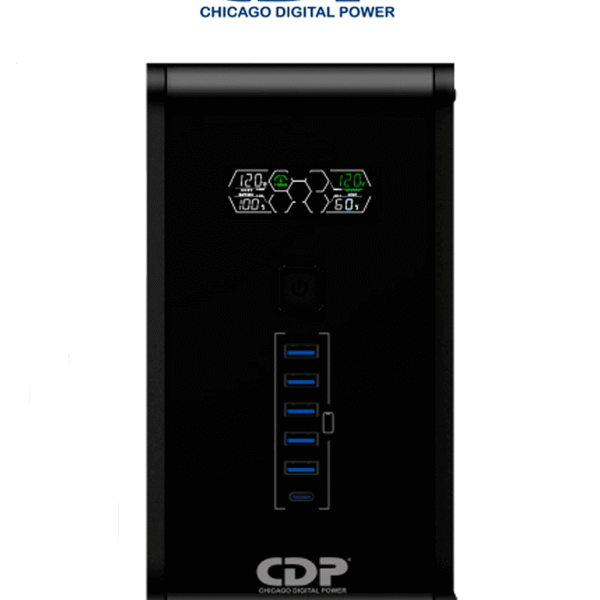 Cdp R-Smart751 - Ups / 750Va / 375W / 10 Terminales De Salida / 5 Salidas Con Respaldo De Batería Y Avr / 5 Salidas Con Supresión De Picos / Pantalla Lcd /